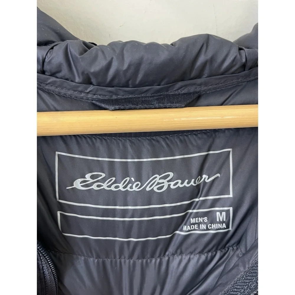Eddie Bauer EB650 Down Puffer Jacket Mens Medium Full Zip Insulated Coat